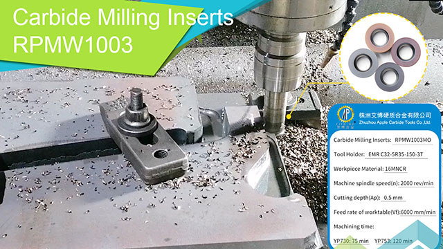 Carbide milling inserts RPMW1003